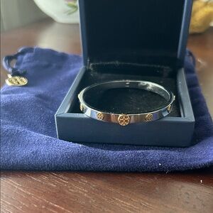 Tory Burch Gold and Silver Bangle  Bracelet